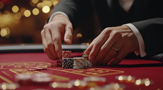hotbet4d BandarQ live table interface showing hand progression and stake options